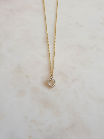 COLAR LITTLE HEART PRATA DOURADA