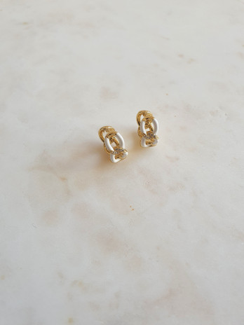 ARGOLAS ALICE EM PRATA DOURADA