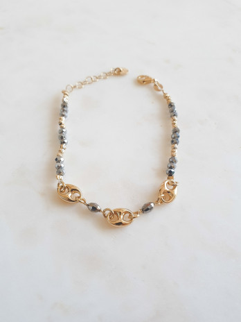 PULSEIRA MONZA 3 PRATA DOURADA