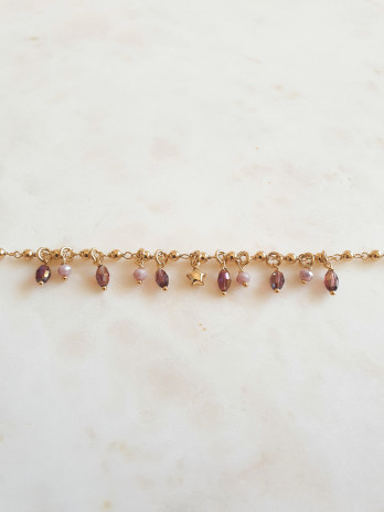 PULSEIRA CRAZY STAR PRATA DOURADA