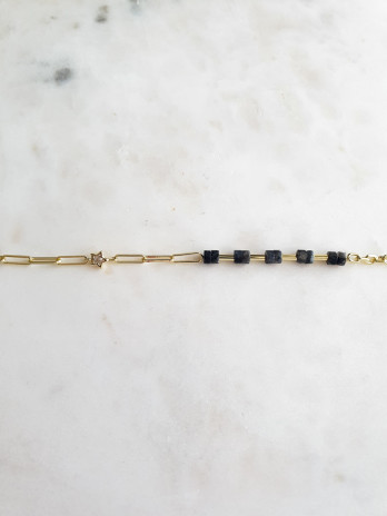 PULSEIRA BE A STAR GREY PRATA DOURADA