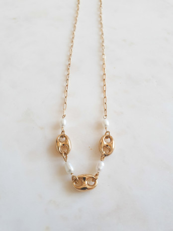 COLAR MONZA PRATA DOURADA