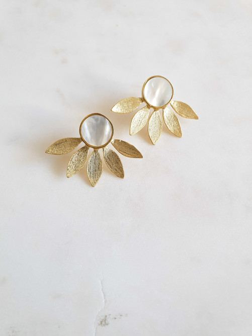 BRINCOS ZANZI PRATA DOURADA