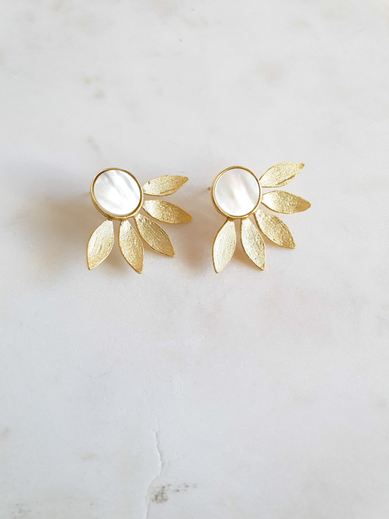 BRINCOS ZANZI PRATA DOURADA