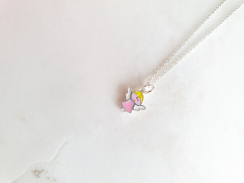 COLAR JUNIOR ANJO ESMALTE PRATA