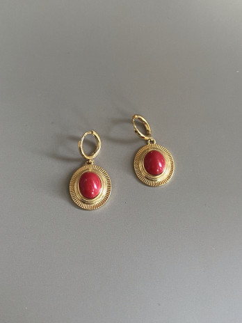Brincos Coral Life Prata Dourada