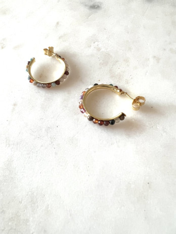 Argolas Fun II Prata Dourada