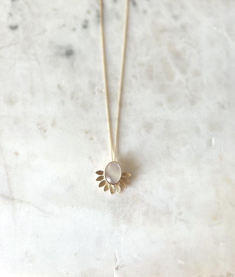 Colar Pilar Prata Dourada