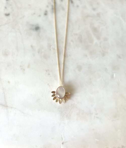 Colar Pilar Prata Dourada