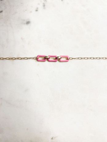 PULSEIRA EDEN ROSA PRATA DOURADA