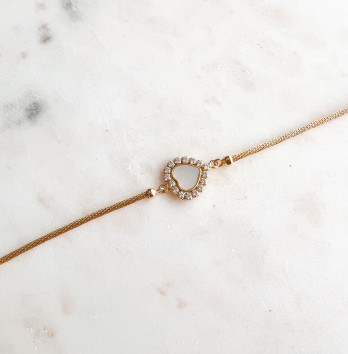 Pulseira Bordéus Prata Dourada