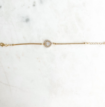 Pulseira Bordéus Prata Dourada