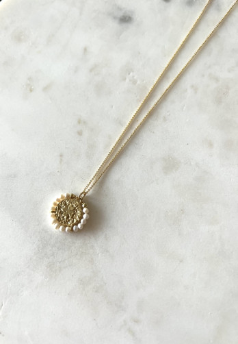 Colar Trevo Prata Dourada