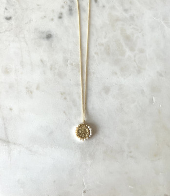 Colar Trevo Prata Dourada