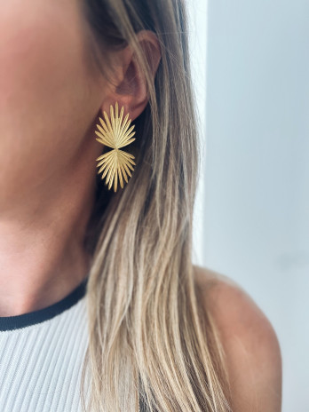 Brincos Sunshine prata dourada