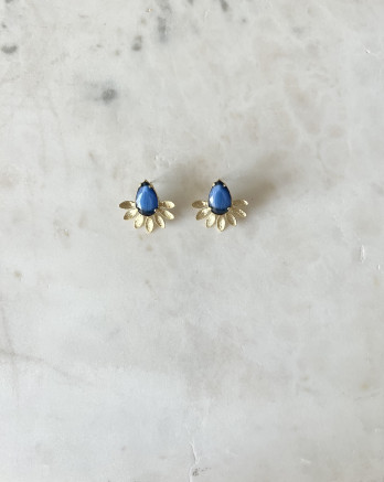 Brincos Savina prata dourada