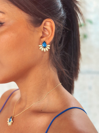 Brincos Savina prata dourada