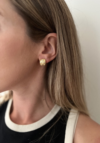 Brincos Ses Salines prata dourada