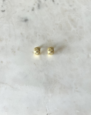 Brincos Ses Salines prata dourada