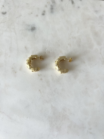 Brincos Formentera prata dourada