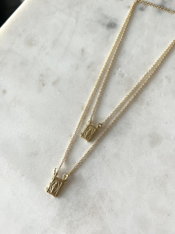 Escapulário Prata Dourada