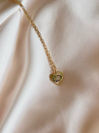 Colar Amore II Prata Dourada