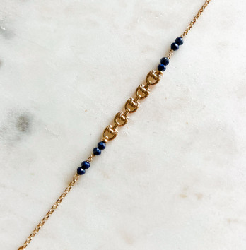 Pulseira Navy old Prata dourada