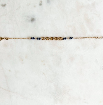 Pulseira Navy old Prata dourada