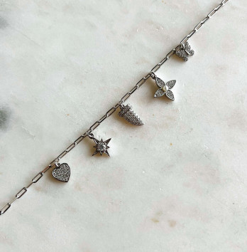 Pulseira Bonjour Prata