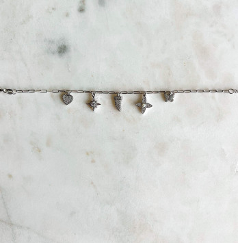 Pulseira Bonjour Prata