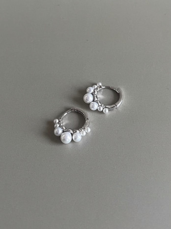 Argolas Pearly Prata