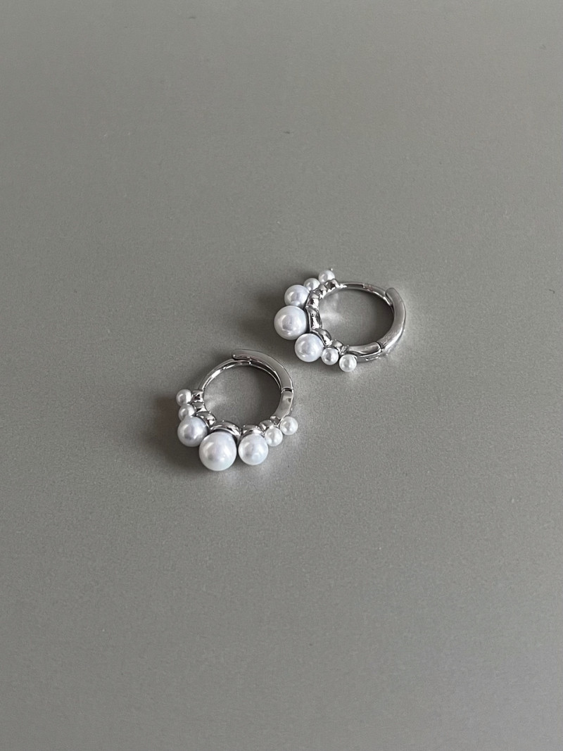 Argolas Pearly Prata