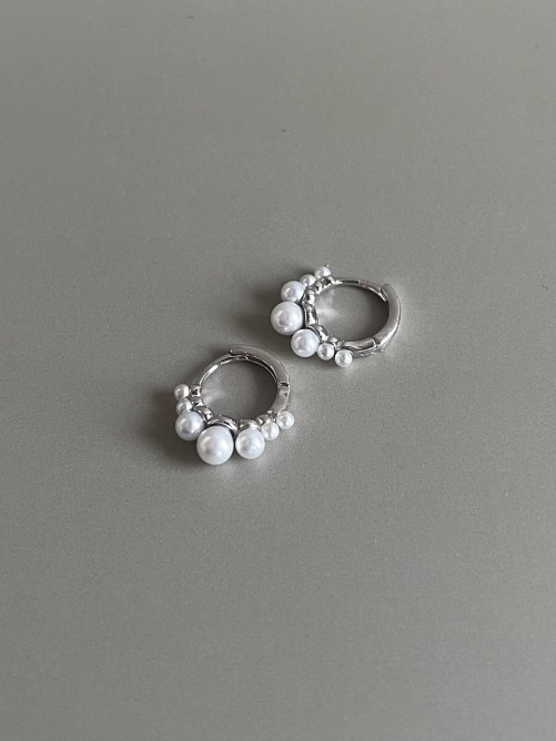 Argolas Pearly Prata