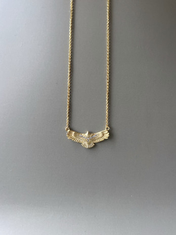 Colar Espirito Santo Prata Dourada