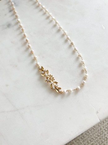 Colar Elegance Bouquet Prata Dourada