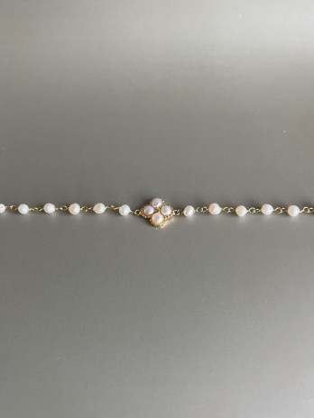 Pulseira Fancy Pearl Prata Dorada