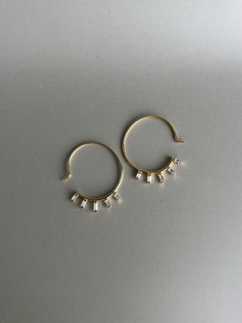 Argola Cape Prata Dourada