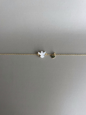 Pulseira Espirito Santo Prata Dourada