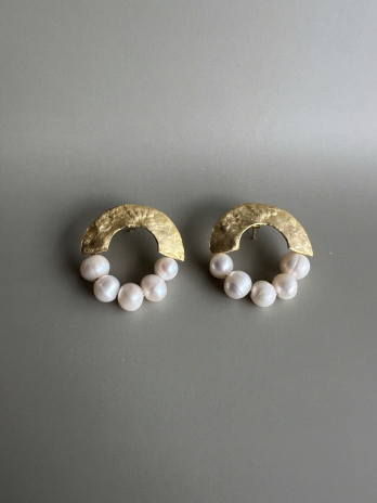 Brincos Valencia Prata Dourada