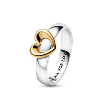 ANEL RADIANT SLIDING HEART PANDORA 14K GOLD PLATED