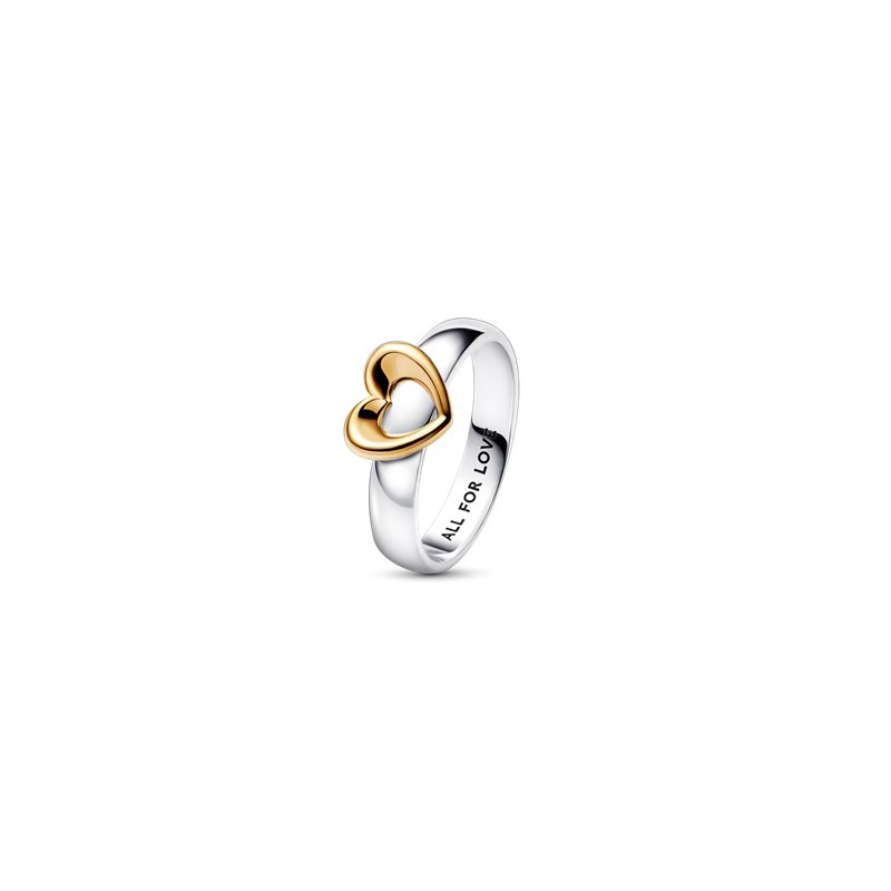 ANEL RADIANT SLIDING HEART PANDORA 14K GOLD PLATED