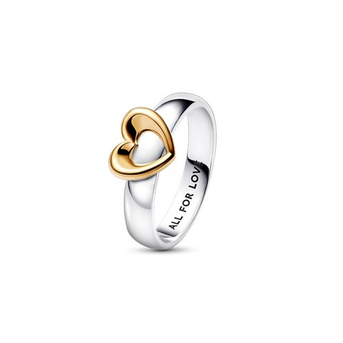 ANEL RADIANT SLIDING HEART PANDORA 14K GOLD PLATED