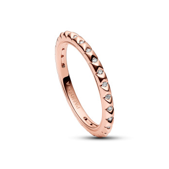Anel Pyramid Studded Rose Gold Pandora