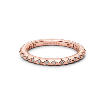 Anel Pyramid Studded Rose Gold Pandora