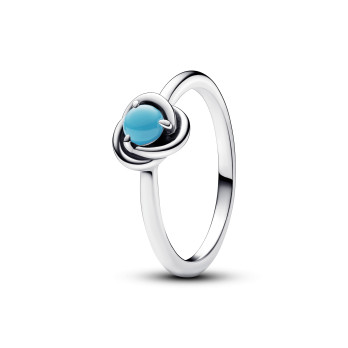 Anel Turquoise Blue Eternity Circle Pandora
