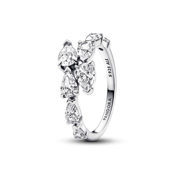 Anel Sparkling Overlapping Band Pandora