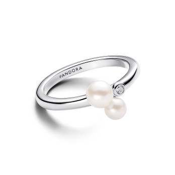 Anel Duo Treated Freshwater Cultured Pearls Pandora