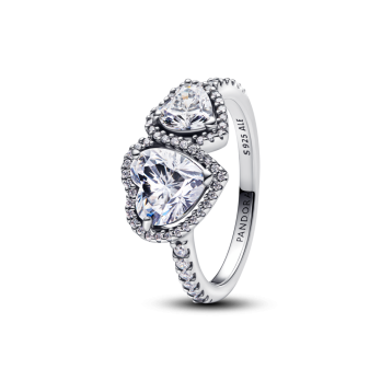 Anel Corações Cintilante Pandora