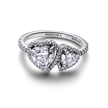 Anel Corações Cintilante Pandora