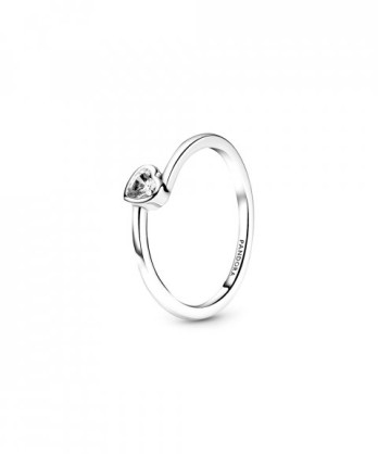ANEL CLEAR TILTED HEART SOLITAIRE PANDORA